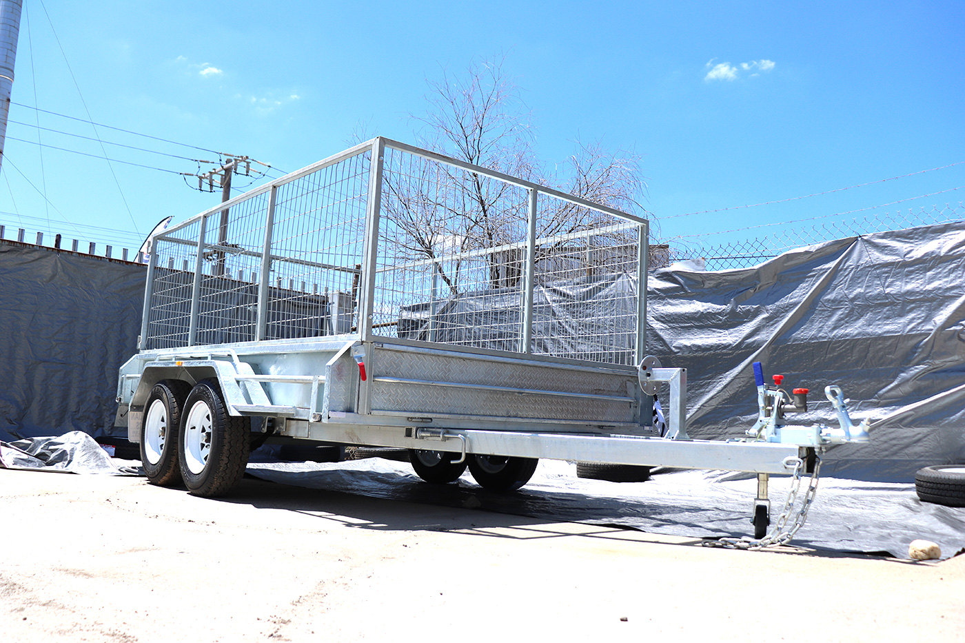 10x5 Tandem Axle Galvanised Cage Trailer for Sale Townsville