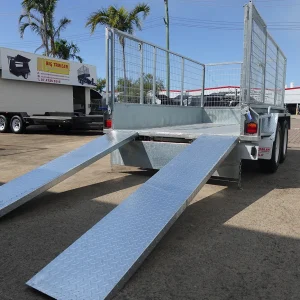 10x5 tandem axle galvanised cage trailer with ramps for sale townsville 1