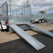 10x5 tandem axle galvanised cage trailer with ramps for sale townsville 3