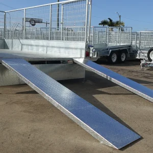 12x6 tandem axle galvanised cage trailer with ramps for sale townsville 1