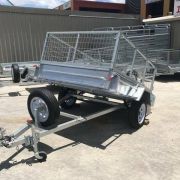 7x5 Galvanise Cage Trailer for Sale with Manual Tilt