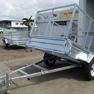 8x5 single axle galvanised manual tipper trailer for sale townsville