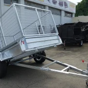 8x5 single axle galvanised manual tipper trailer for sale townsville 1