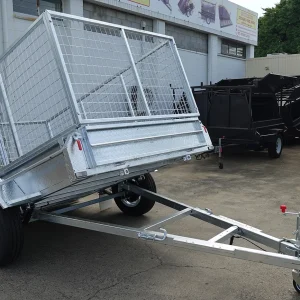 8x5 single axle galvanised manual tipper trailer for sale townsville 1