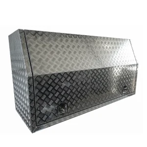 Aluminium Checker Plate Toolbox with 4 Drawers and 2 Shelfs