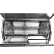 Aluminium Checker Plate Toolbox with 4 Drawers and 2 Shelfs 5