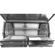 Aluminium Checker Plate Toolbox with 4 Drawers and 2 Shelfs 6