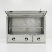 Heavy-Duty 3-Drawer Aluminium Side Tool Box with Shelving (Truck/Trailer)