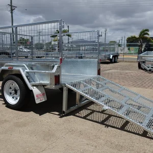 6x4 galvanised cage trailer drop down ramp townsville 2