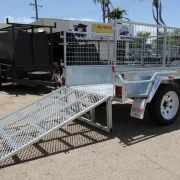 6x4 galvanised cage trailer drop down ramp townsville 4