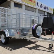 6x4 galvanised cage trailer drop down ramp townsville 7