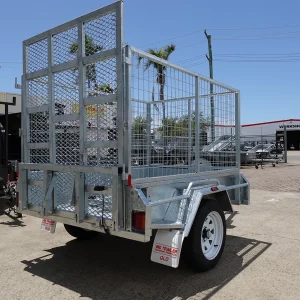 6x4 galvanised cage trailer with tilt ramp