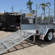 6x4 galvanised cage trailer with tilt ramp 8