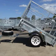 6x4 single axle galvanised cage trailer townsville