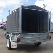 7x4 galvanised cage trailer with canvas cover 2