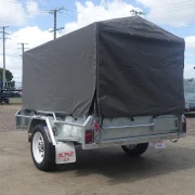 7x4 galvanised cage trailer with canvas cover 3