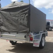 7x4 galvanised cage trailer with canvas cover 4