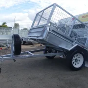 7x4 single axle galvanised 2ft cage trailer townsville