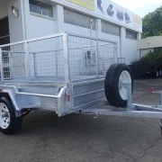 7x4 single axle galvanised 2ft cage trailer townsville 3