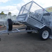 7x4 single axle galvanised 2ft cage trailer townsville 9