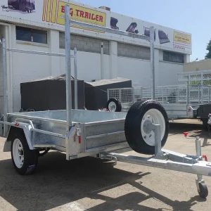 7x4 single axle galvanised box trailer with ladder racks townsville 1