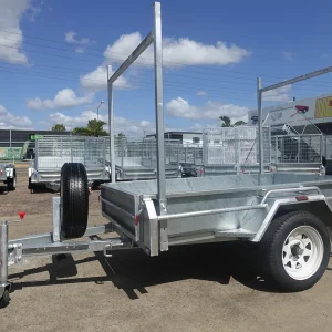 7x4 single axle galvanised box trailer with ladder racks townsville