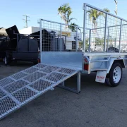 7x5 Galvanised Cage Trailer drop down ramp sale townsville