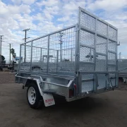 8x5 galvanised 3ft cage trailer with slide under ramps 11