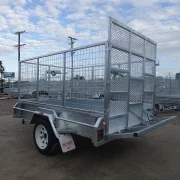 8x5 galvanised 3ft cage trailer with slide under ramps 12