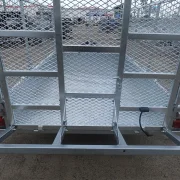 8x5 galvanised 3ft cage trailer with slide under ramps 6