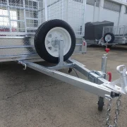 8x5 galvanised 3ft cage trailer with slide under ramps 7