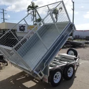 8x5 galvanised cage hydraulic tipper trailer for sale townsville