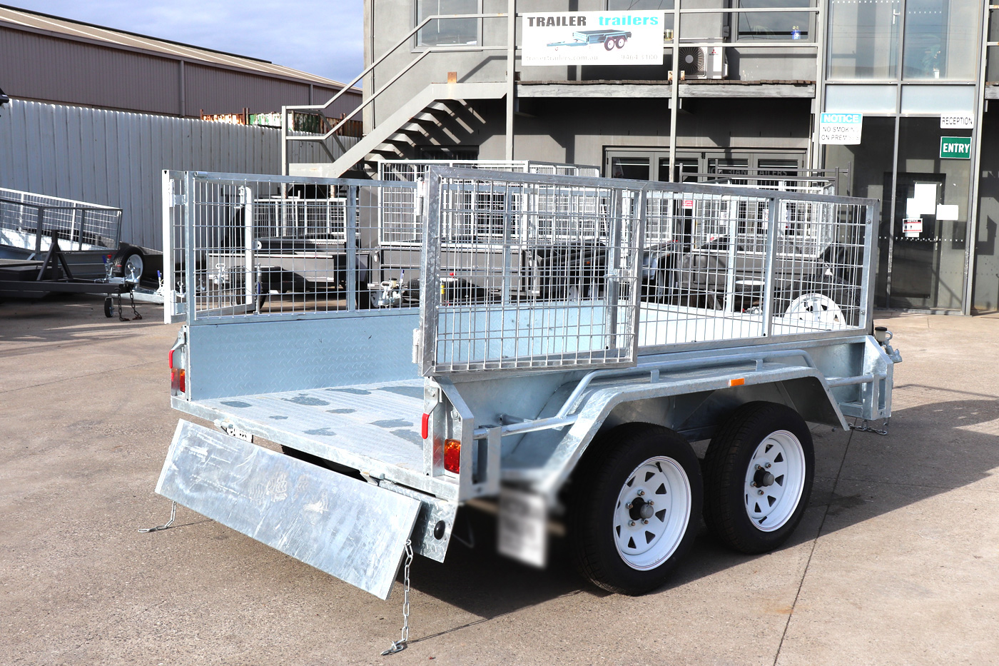 8x5 Tandem Axle Galvanised 2ft Cage Trailer for Sale in Townsville