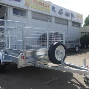 8x5 galvanised cage trailer with slide under ramps 10