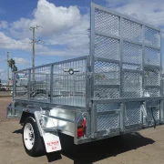 8x5 galvanised cage trailer with slide under ramps 11