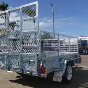 8x5 galvanised cage trailer with slide under ramps 12