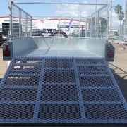 8x5 galvanised cage trailer with slide under ramps