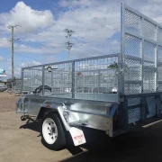 8x5 galvanised cage trailer with slide under ramps 2