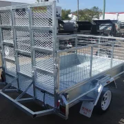 8x5 galvanised cage trailer with slide under ramps 3