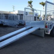 8x5 tandem axle galvanised cage trailer with ramps for sale townsville 5