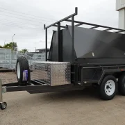 8x5 tradie top trailer with toolbox 1