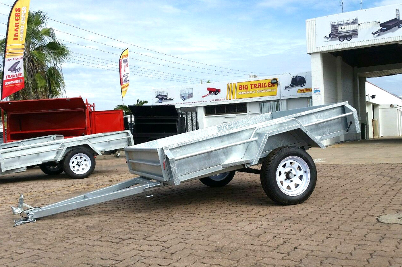 7x5 Single Axle Galvanised Box Trailer for Sale in Townsville