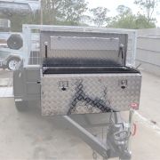 Tradie Toolbox placed on drawbar of trailer
